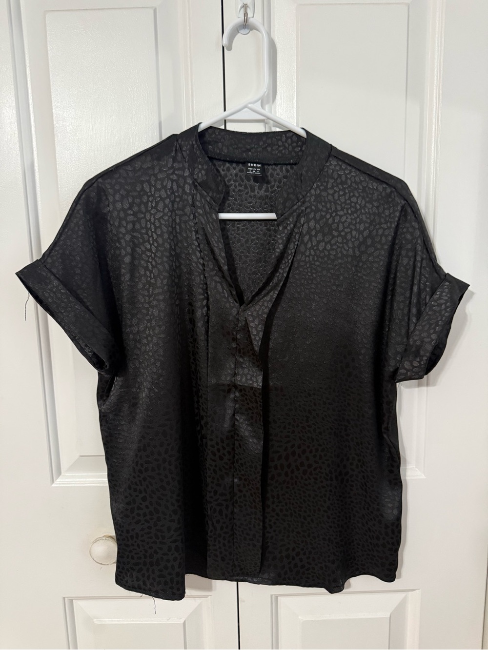 Women’s Black Animal Print Blouse